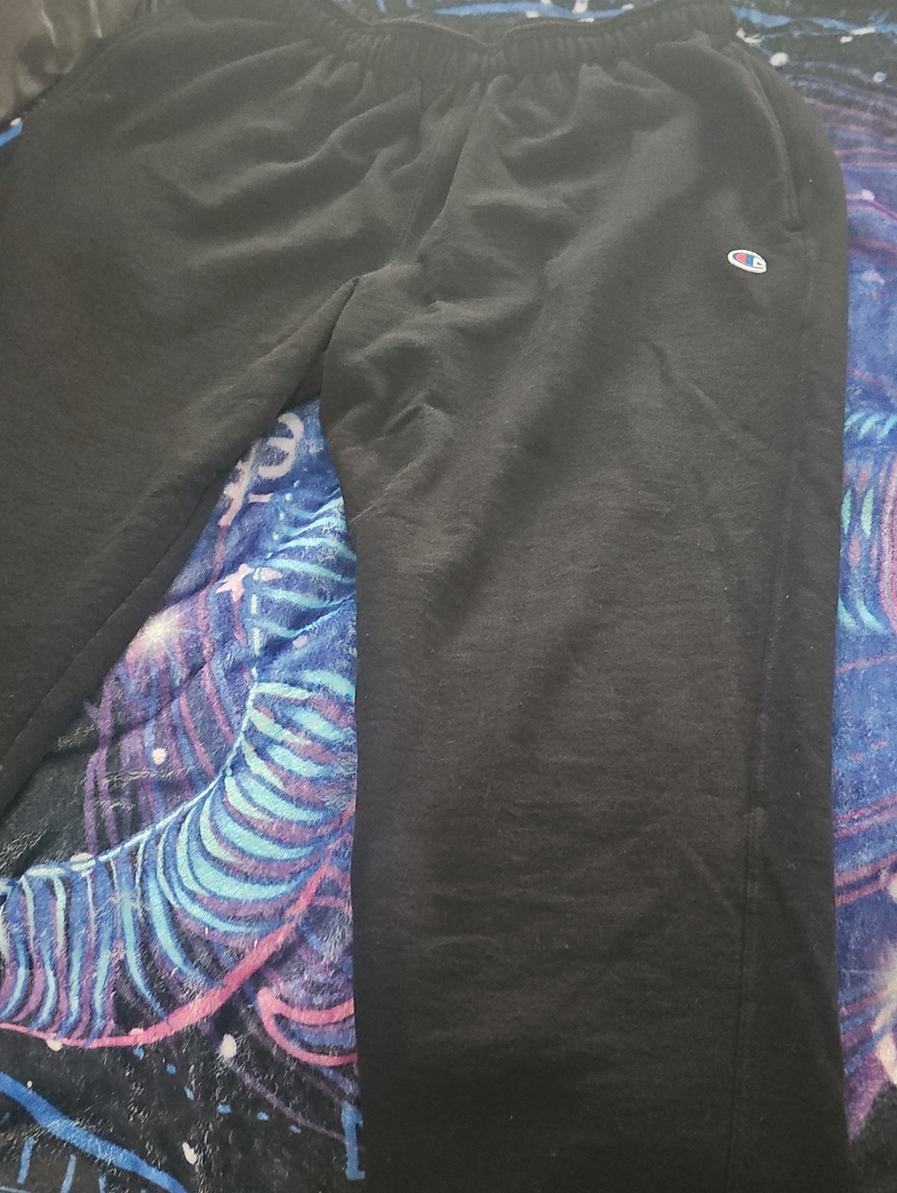 Champion Black Kids Joggers with Small Logo
